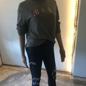 Converse sweater & American Eagle jeans